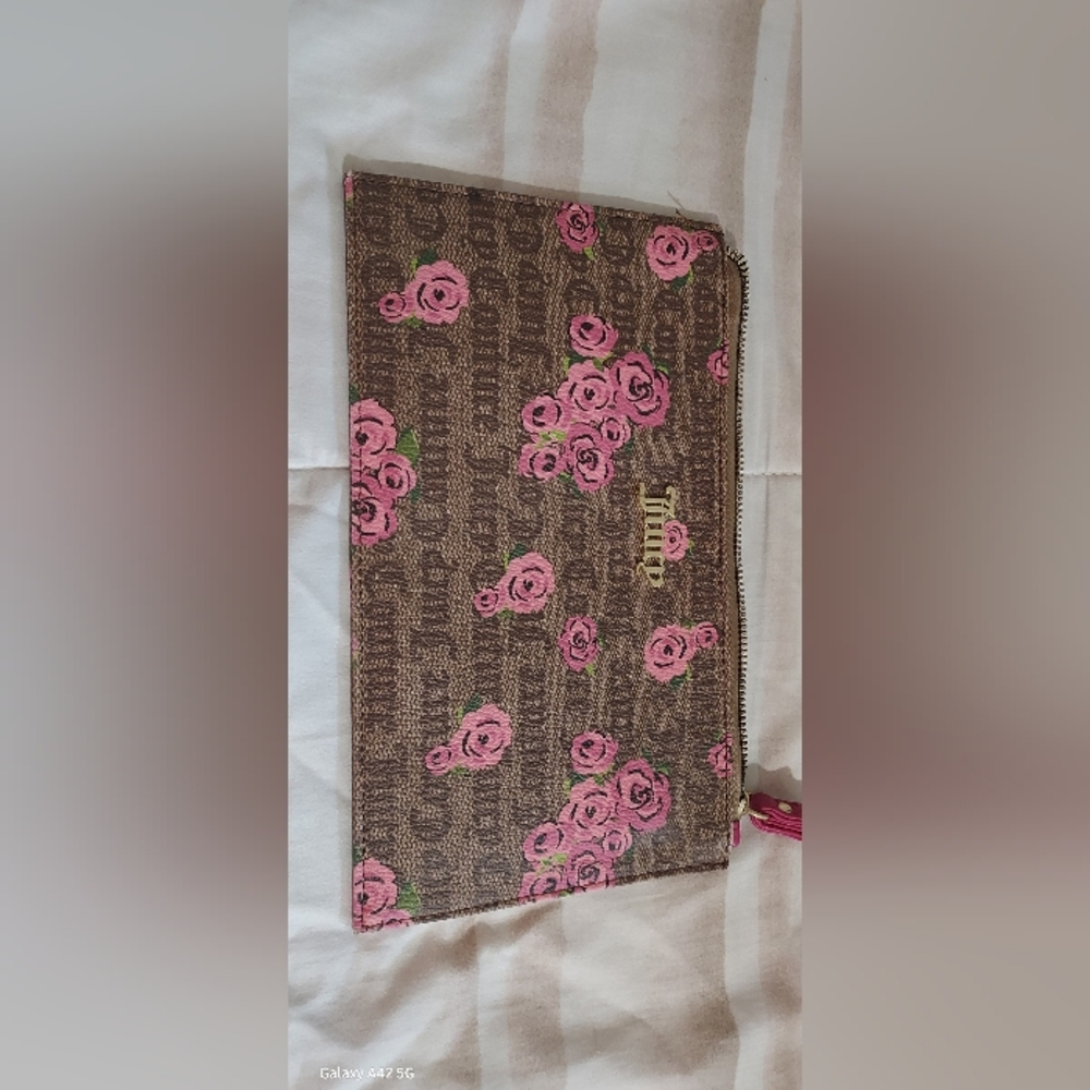 Juicy Couture Pink Floral Wristlet